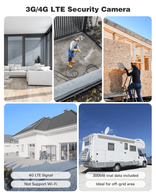 Xega XG-13 4G LTE Indoor Surveillance Camera With Sim Card, 2K Super HD,PIR Motion Detection, 3MP Colour Night Vision, 2-Way Audio, Alarm, TF/Cloud, IP65.