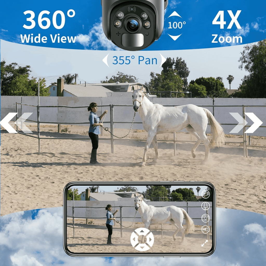 Xega S20-4G LTE Security Camera No WiFi, 2K Super HD Solar Powered Wireless Outdoor 4G Security Camera, PIR Motion Sensor, Night Vision, 2 Way Talk, SIM Card Included