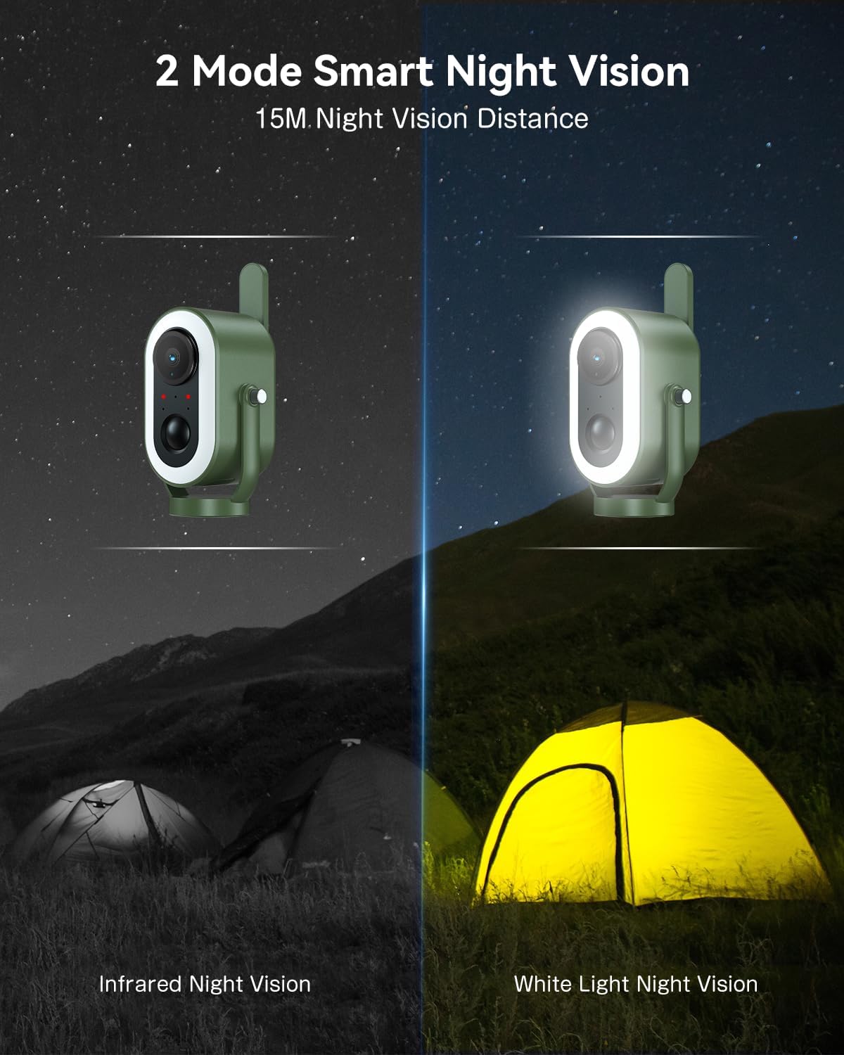 Xega 4G LTE Camping Magnetic Section Camera with SIM Card 2K HD Cellular Portable Wireless Security Camera Outdoor 6000mAh Battery PIR Human Detection for RV/Camping/Travel/Picnic/Temporary Parking