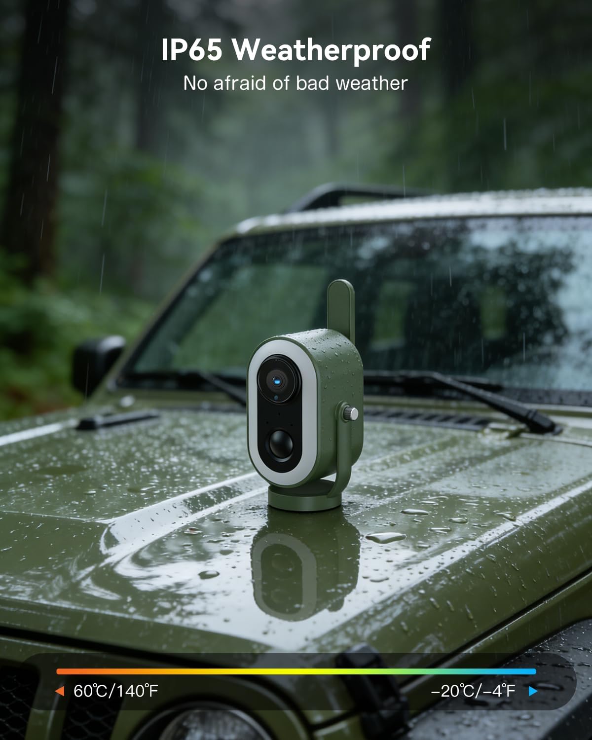 Xega 4G LTE Camping Magnetic Section Camera with SIM Card 2K HD Cellular Portable Wireless Security Camera Outdoor 6000mAh Battery PIR Human Detection for RV/Camping/Travel/Picnic/Temporary Parking