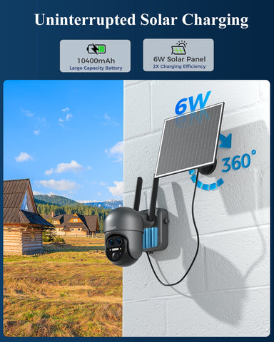 Xega XG-16 4G LTE 12X Hybrid Zoom Outdoor Surveillance Camera,2K PTZ Dual-Lens,10400mAh Battery,PIR/AI Humanoid Detection,30m Colour Night Vision.