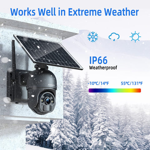 Xega 3G/4G LTE Cellular Security Cameras No WiFi  Outdoor Solar Cameras For Home Security-2K HD Color Night Vision,PIR Motion Detection, 2 Way Talk, IP66.