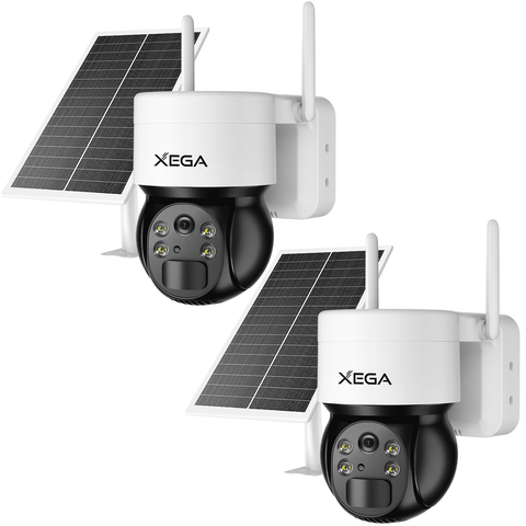 Xega 3G/4G LTE Cellular Security Camera No WiFi Outdoor Solar Camera Wireless, 2K HD Color Night Vision 355°/120°,PIR Motion Detection,IP66.