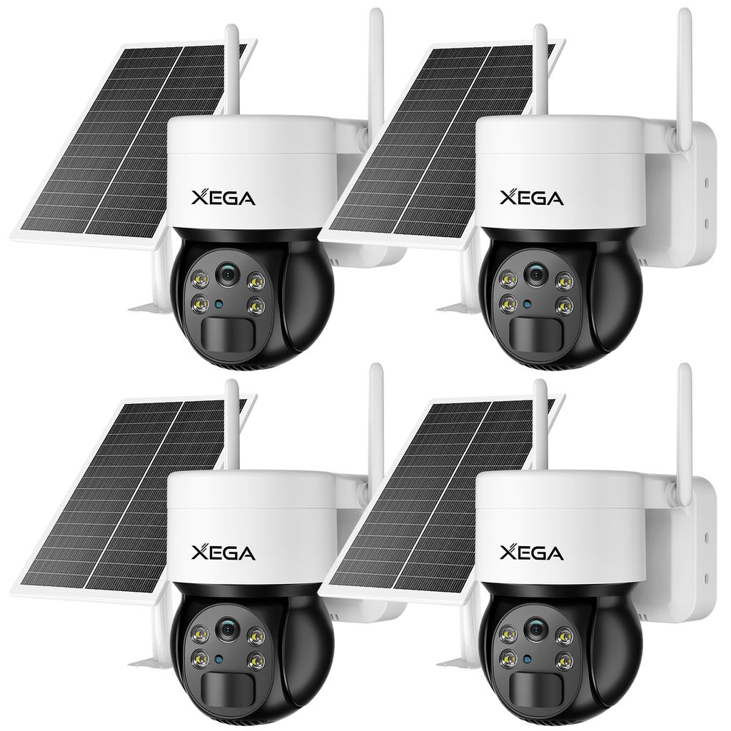 Xega 3G/4G LTE Cellular Security Camera No WiFi Outdoor Solar Camera Wireless, 2K HD Color Night Vision 355°/120°,PIR Motion Detection,IP66.