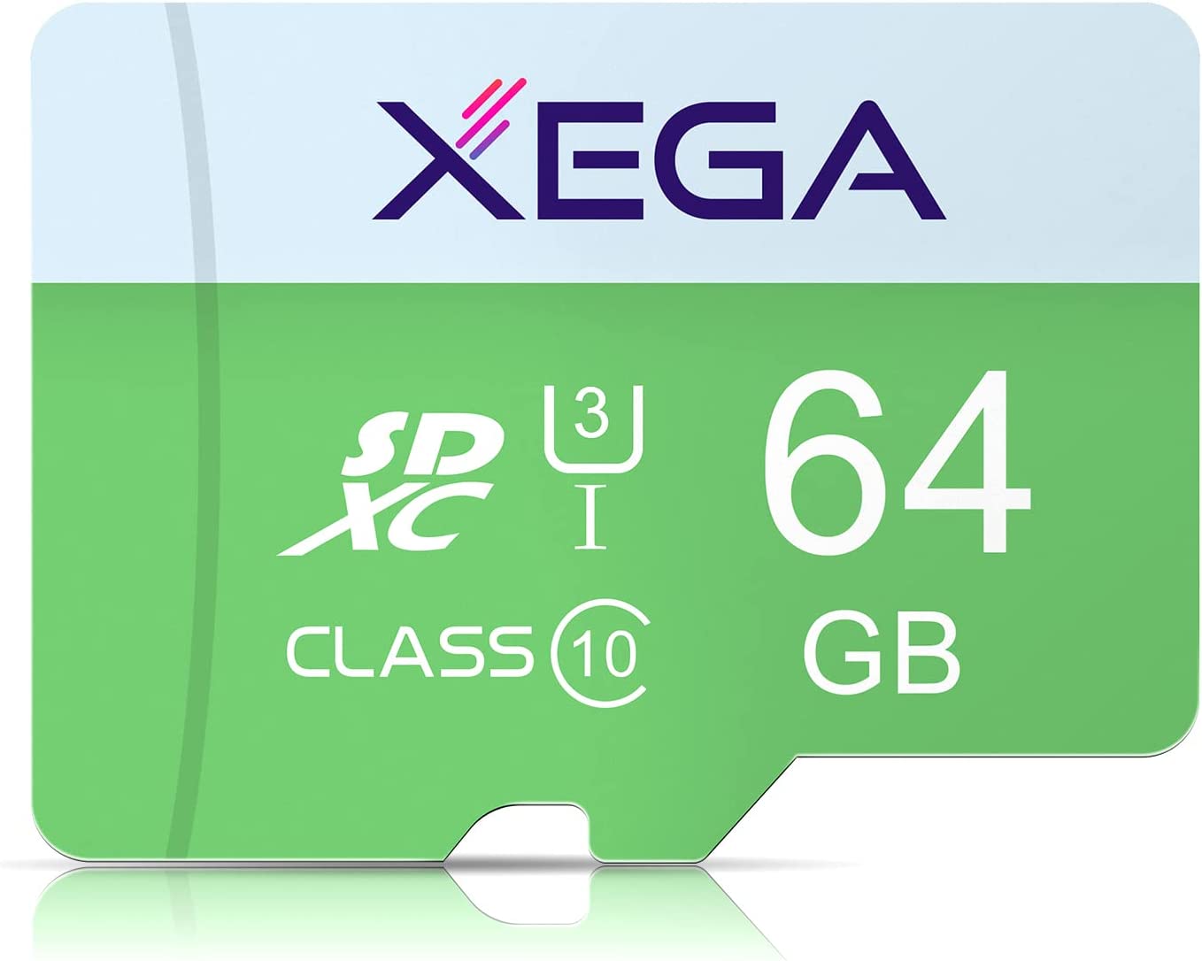 Xega 64GB Memory Card, UHS-I Flash SD Card, High Speed Up to 100MB/s, Class 10, U3, V30, A1, EXFAT TF Card