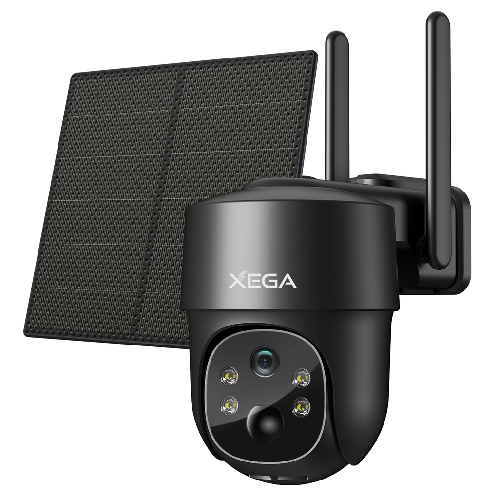 Xega 3G/4G Cellular Security Cameras Wireless Outdoor Solar Powered No WiFi, 2K/3MP Super HD,PIR Motion Detection,Cloud Storage.IP66.