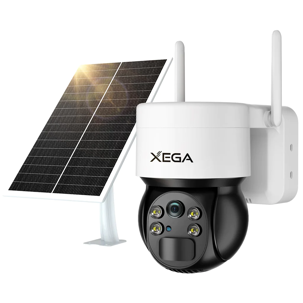 Xega 3G/4G LTE Cellular Security Camera No WiFi Outdoor Solar Camera Wireless, 2K HD Color Night Vision 355°/120°,PIR Motion Detection,IP66.