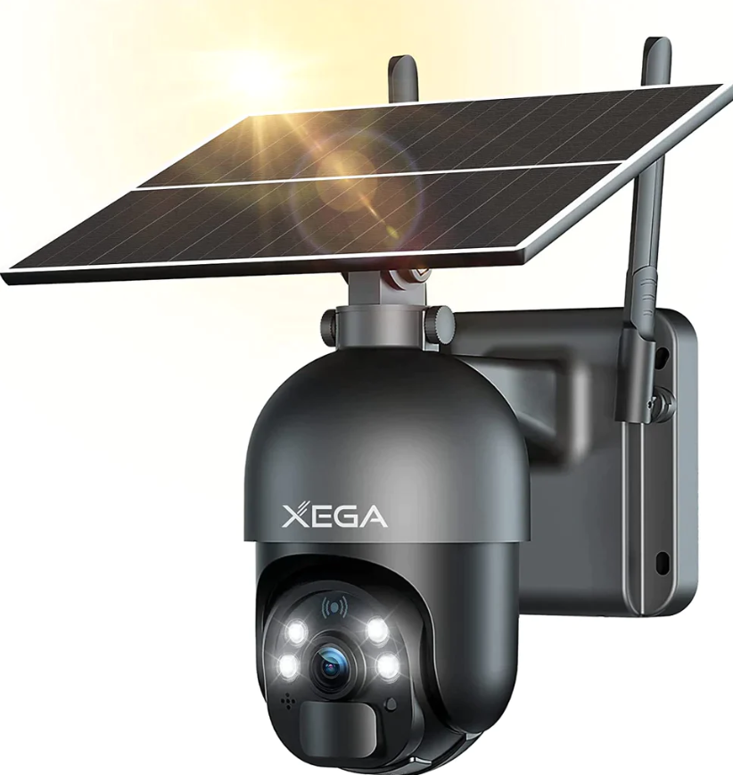 Xega 3G/4G LTE Cellular Security Cameras No WiFi  Outdoor Solar Cameras For Home Security-2K HD Color Night Vision,PIR Motion Detection, 2 Way Talk, IP66.